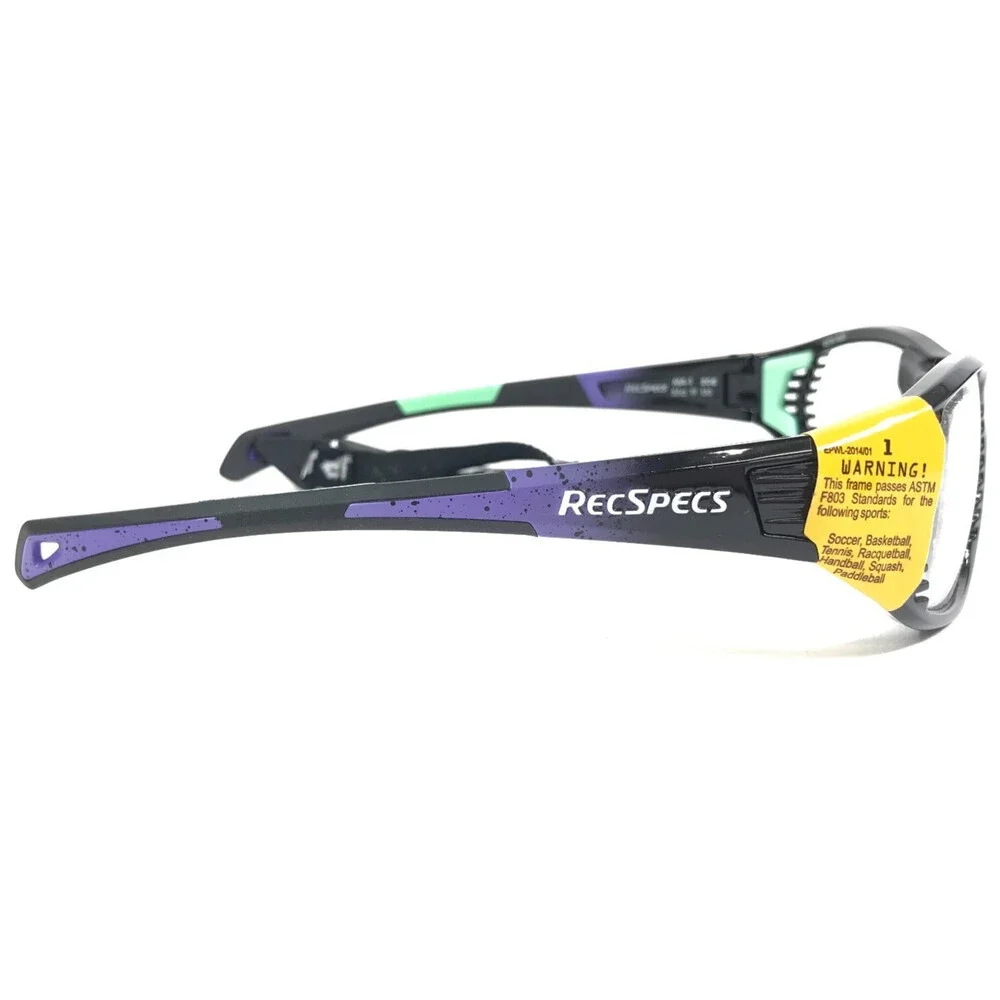 Rec Specs Kids Athletic Goggle Frames MA-1 208 Black Purple Fade Speck 55-19-130